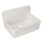 Gilford Farmhouse Apron Front Wall Mount Vitreous China 30 in. 2-Hole Single Bowl Kitchen Sink in White Gilford Farmhouse Apron Front Wall Mount Vitreous China 30 in. 2-Hole Single Bowl Kitchen Sink in White