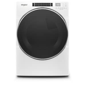 7.4 cu. ft. 240-Volt White Stackable Electric Dryer with Steam and Intuitive Touch Controls, ENERGY STAR