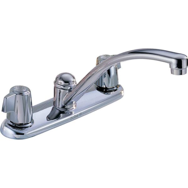 Delta Classic 2-Handle Standard Kitchen Faucet in Chrome