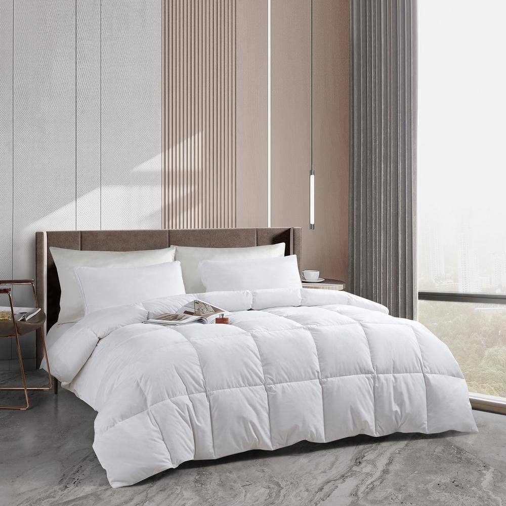 Twin White Down Feather Fill Bedspread