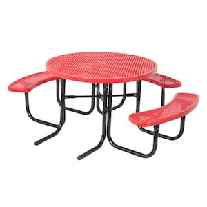 3-Seat, 46 in. Round Table, Diamond, Red