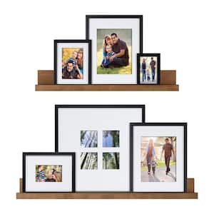 Kate and Laurel Adlynn 16 in. x 20 in. matted to 8 in. x10 in. Gold Picture  Frames (Set of 3) 216959 - The Home Depot