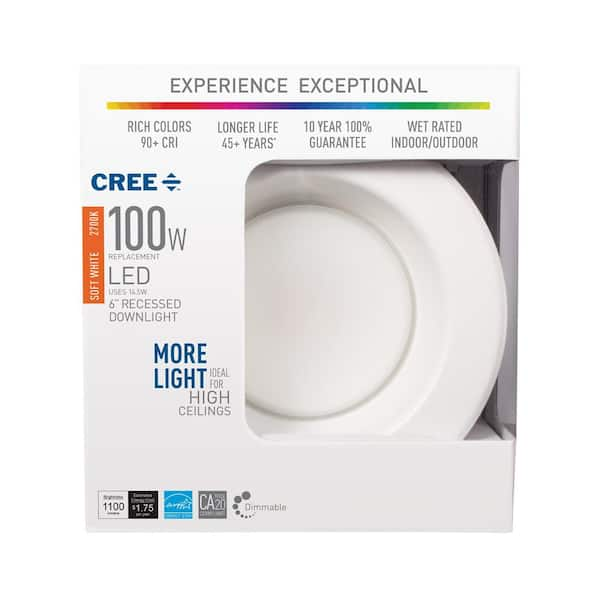 Cree 6 in. 100 Watt Equivalent 2700K Soft White Integrated LED