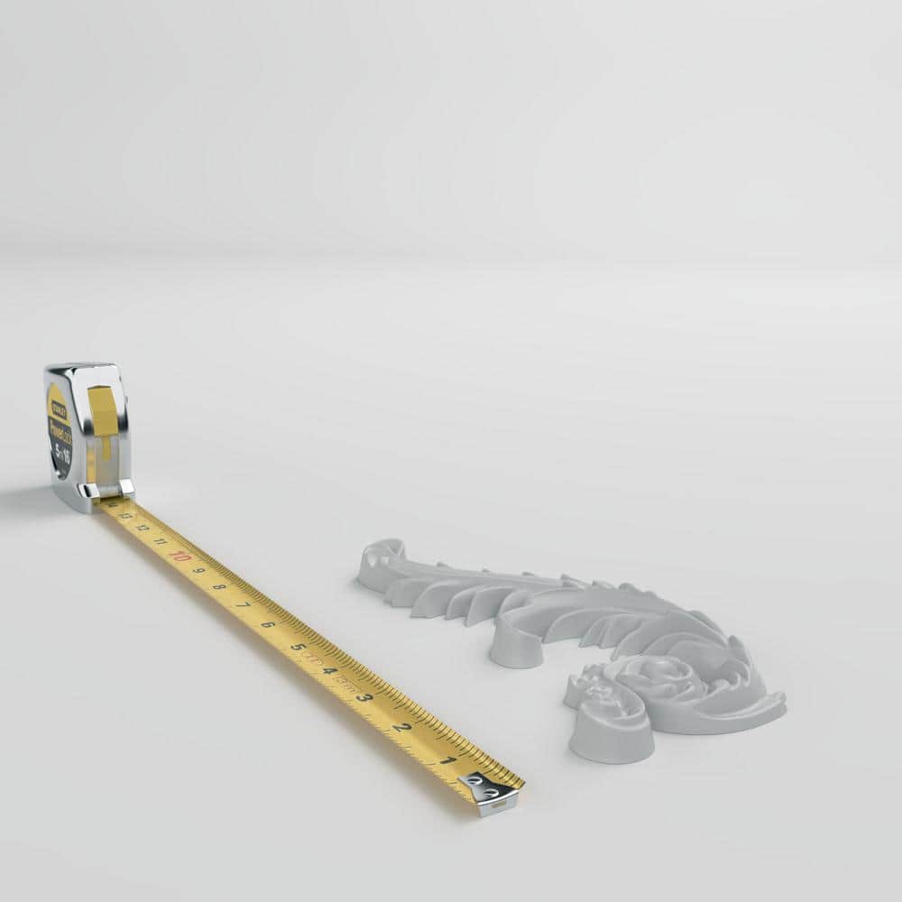 Primed Polyurethane Medway Scroll Onlay for Wall Trim