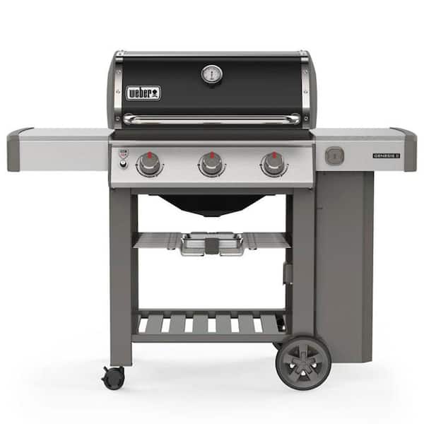 Weber Genesis II E-310 3 Burner Propane Gas Grill in Black with Built-In Thermometer
