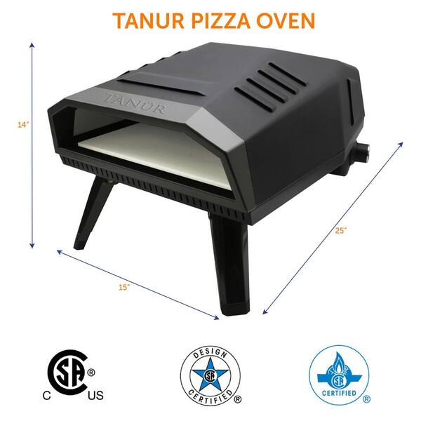 Flame King TANUR 12 in. Portable Propane Countertop Outdoor Pizza