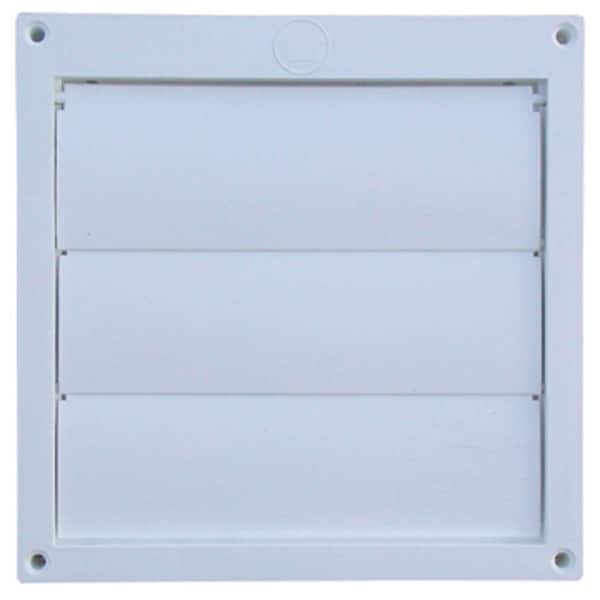 Speedi-Products 6 in. Louvered Plastic Flush Exhaust Hood in White without Tail Pipe