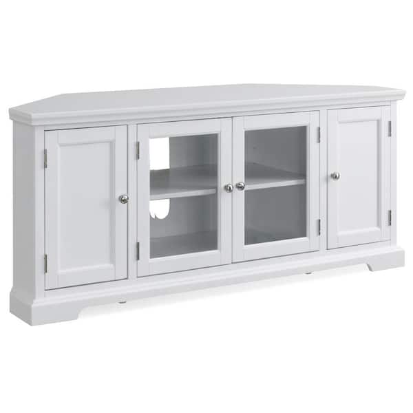 Leick Home Riley Holliday 57 in. W Corner TV Stand with Enclosed Storage Holds TV's up to 65 in.