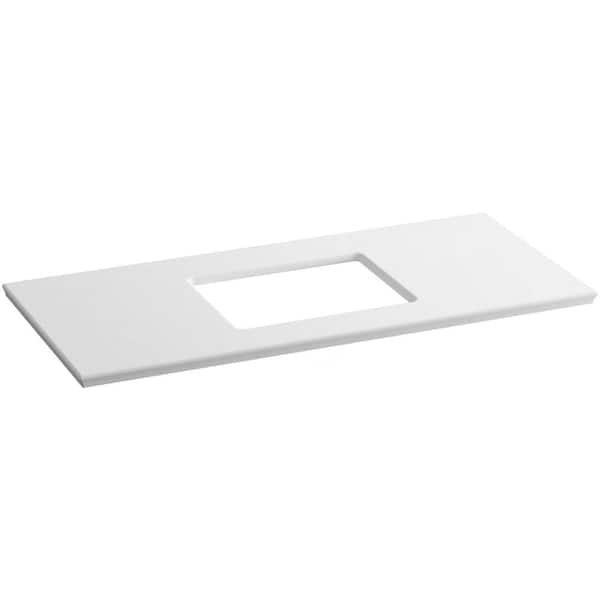 KOHLER Solid/Expressions 49.625 in. Solid Surface Vanity Top in White Expressions without Basin