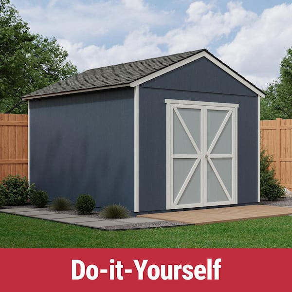 DIY Rookwood 10 ft. x 12 ft. Pre-Cut Wood Shed without Floor - Outdoor Storage Kit (120 sq. ft.)