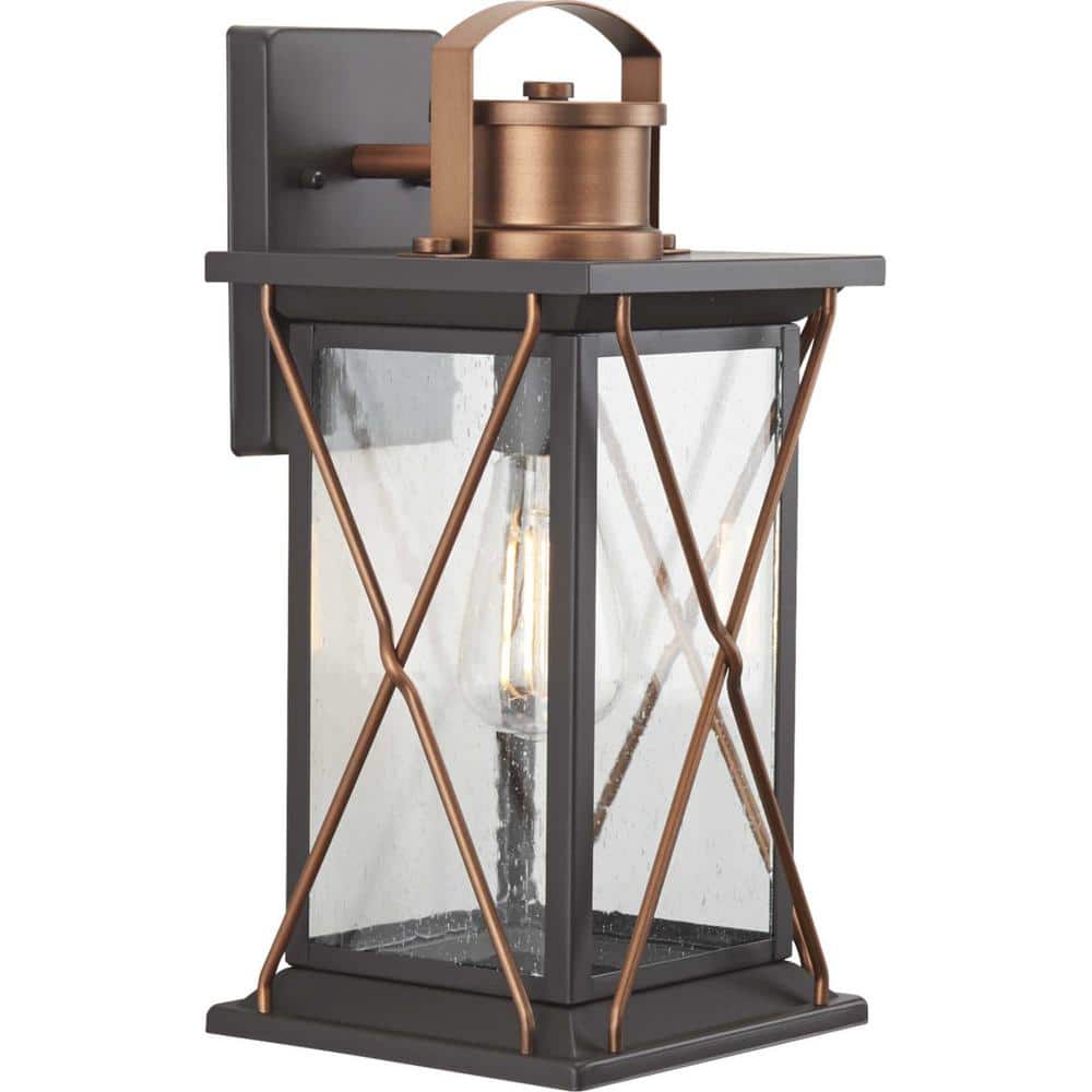 Antique Bronze 16" Dimmable Lantern with Clear Seeded Glass