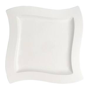 New Wave White Porcelain 13 in. Square Platter
