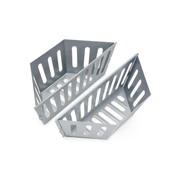 Rustproof 2 Pcs Silver Stainless Steel Grill Basket for Backyard