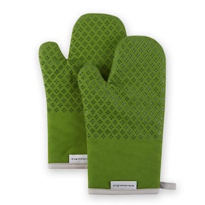 Asteroid Silicone Grip Matcha Green Oven Mitt Set (2-Pack)