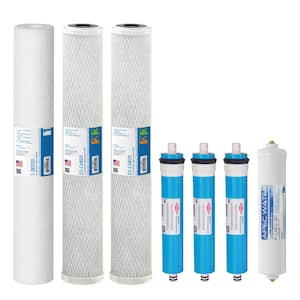 Ultimate Complete Replacement Filters for 240 GPD Premium Commercial Grade Reverse Osmosis System Complete with Membrane