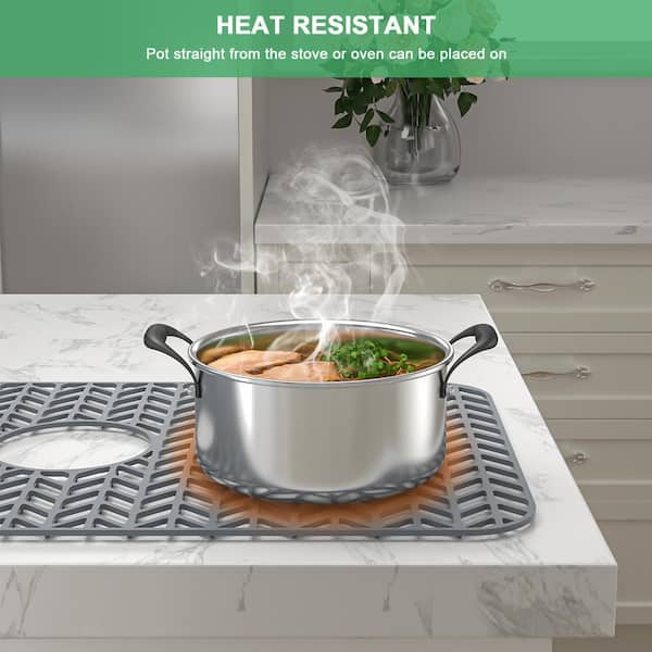 26 in. L x 14 in. W Silicone Kitchen Sink Protective Bottom Grid
