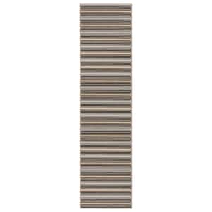 Nantucket Mutlicolor Earth Tone 2 ft. x 8 ft. Stripe Rectangle Runner Rug