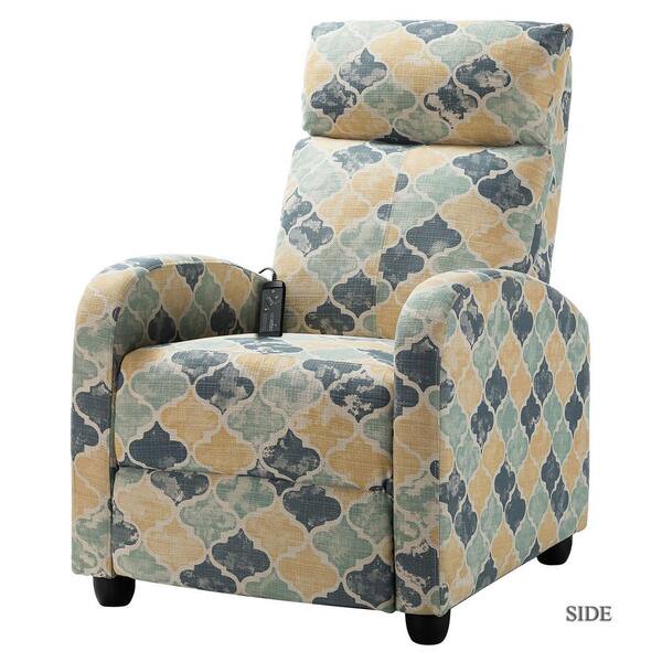 grey check recliner chair