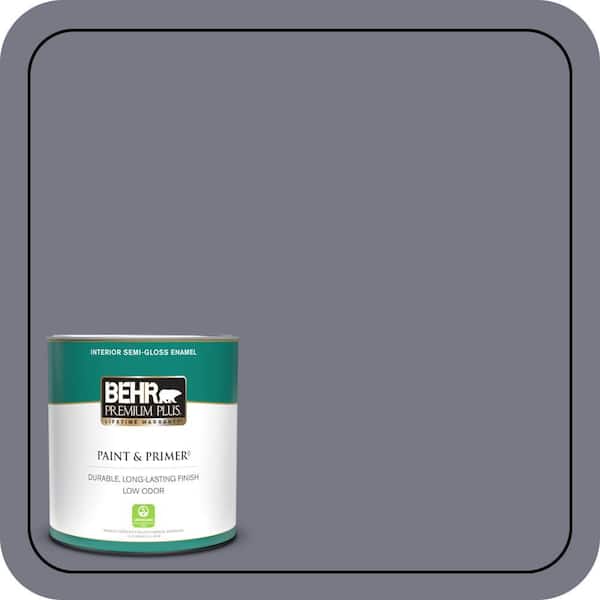 BEHR PREMIUM PLUS 1 qt. #N540-5 Infamous Semi-Gloss Enamel Low Odor Interior Paint & Primer