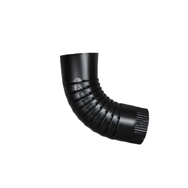 Spectra Pro Select 4 in. Round Black Aluminum Downpipe Elbow