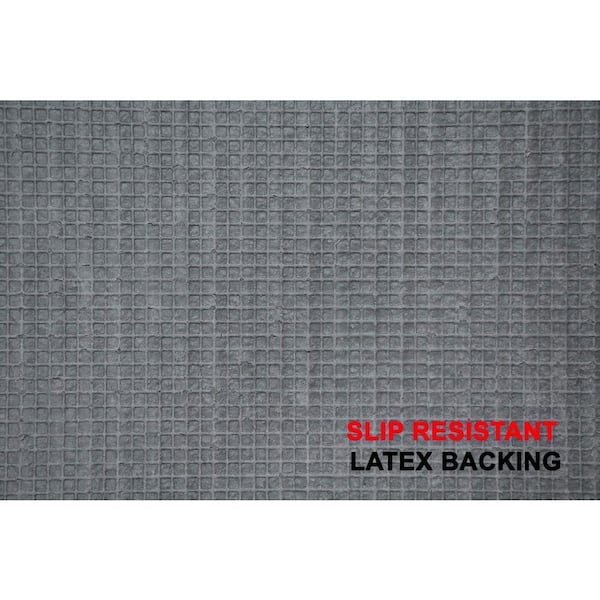 Tough Entry Mat Indoor Outdoor Entrance Mat and Hallway Runner Tough Entry  Collection Slip Skid Resistant PVC Backing Anti Bacterial Commercial Grade  (Grey, 3' x 5') 