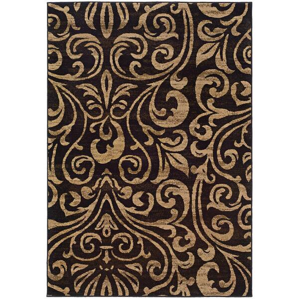 Home Decorators Collection Kiteley Black 8 ft. x 10 ft. Area Rug