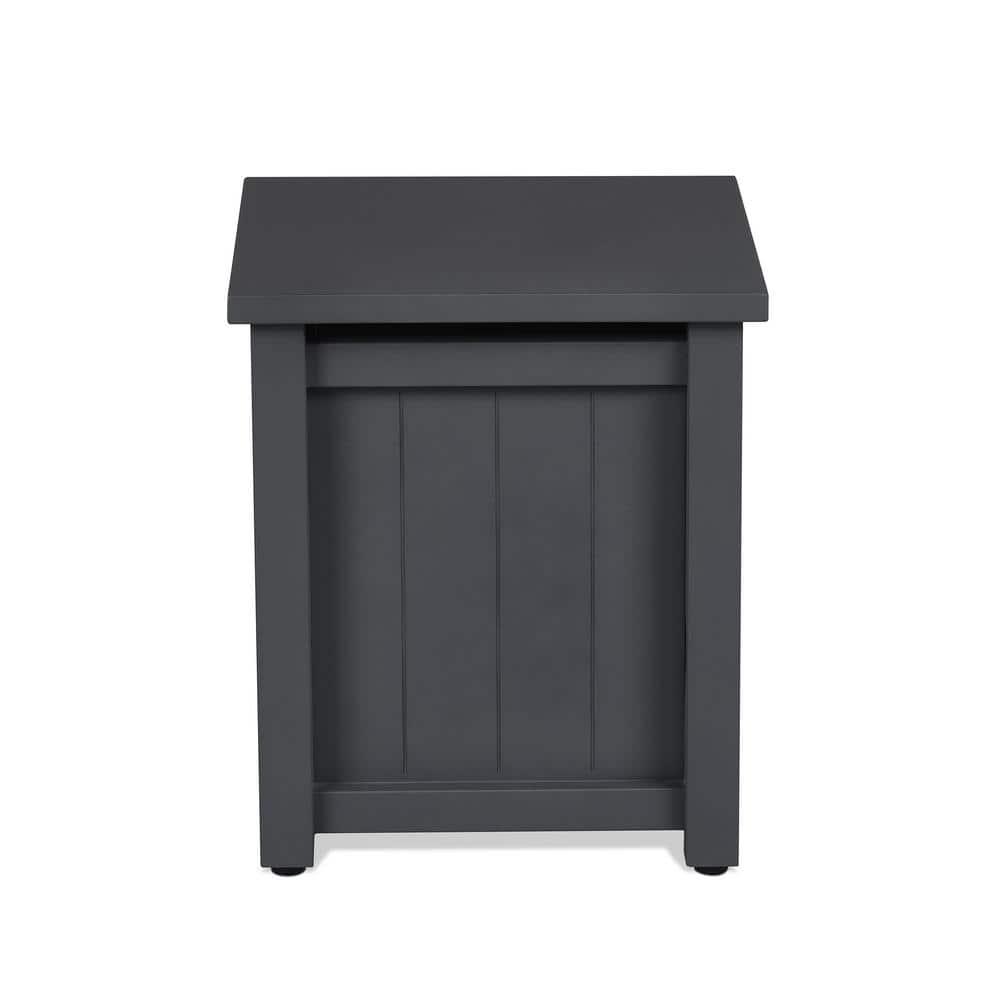 Gray Powder Coated Steel Free-standing Gas Fire Pit Table