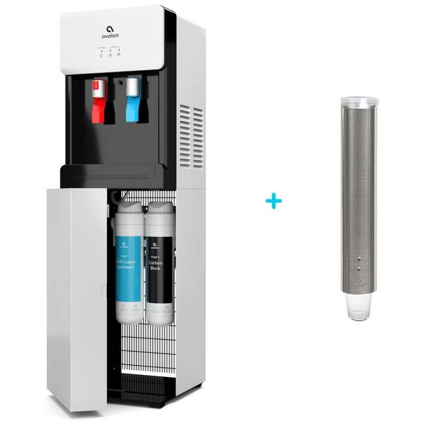 Avalon A7 Bottleless Water Cooler Dispenser Plus Cup Dispenser In White A7wcd The Home Depot