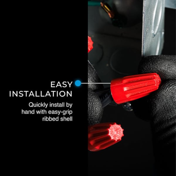 IDEAL Wire-Nut Wire Connector, 76B Red, Bag of 250 30-276 - The