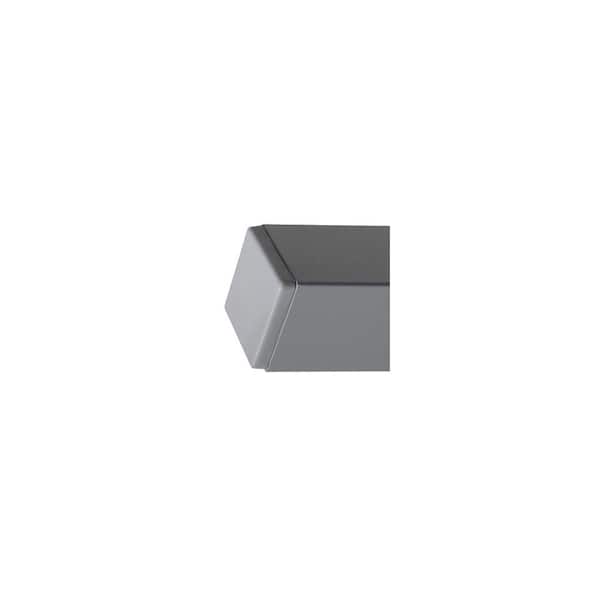 Aluminum 15.67 in. Square Outdoor Side Table Patio End Table in Gray (2-Pack)