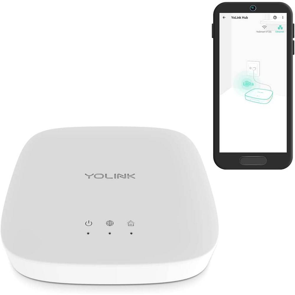 YoLink Hub Central Controller Only for Smart Home Devices, 1/4 Mile Range Smart Hub LoRa Enabled Smart Home Automation Hub YS-HUB