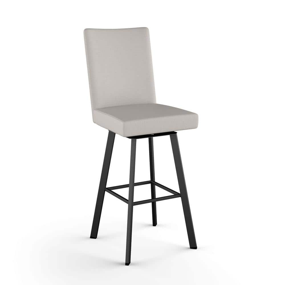 Elmira Light Grey Polyester Swivel Counter Height Barstool