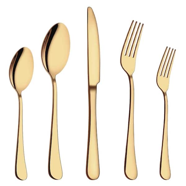 20-Piece Gold Stainless Steel Flatware Set Kitchen Utensil Set (Service for 4)