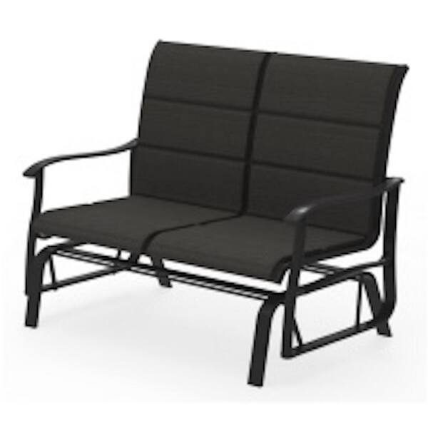 Hampton Bay Wyndover Black Stationary Aluminum Padded Sling Outdoor