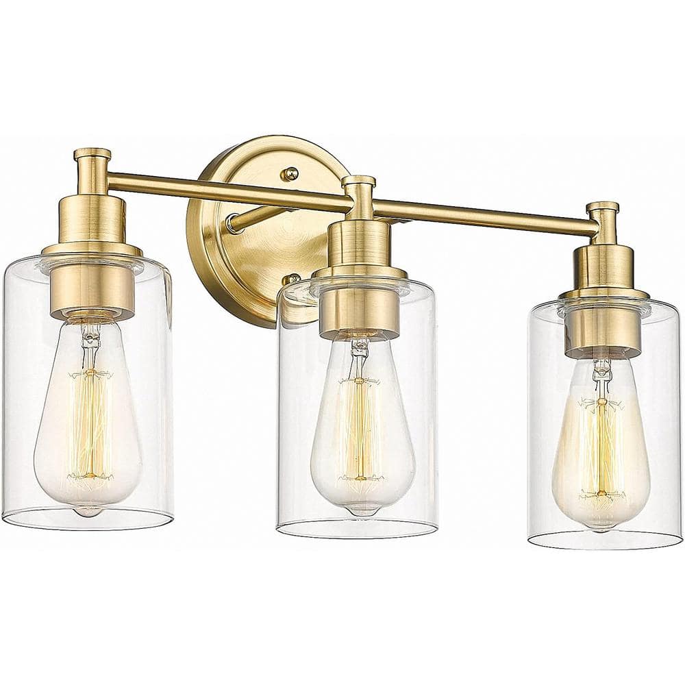 YANSUN 20 in. 3-Light Gold Vanity Light HA-JQM0007TS1 - The Home Depot