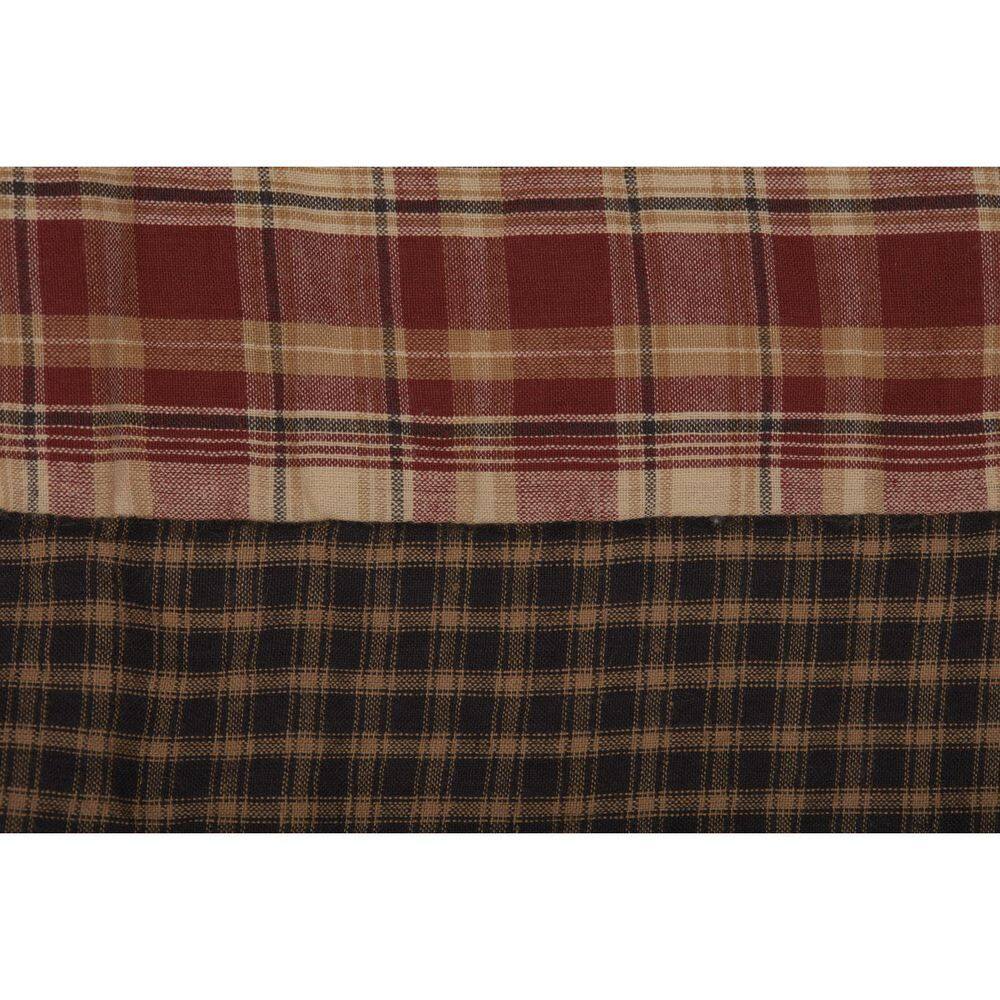 Beckham Queen Black and Red Cotton Reversible Quilt Set