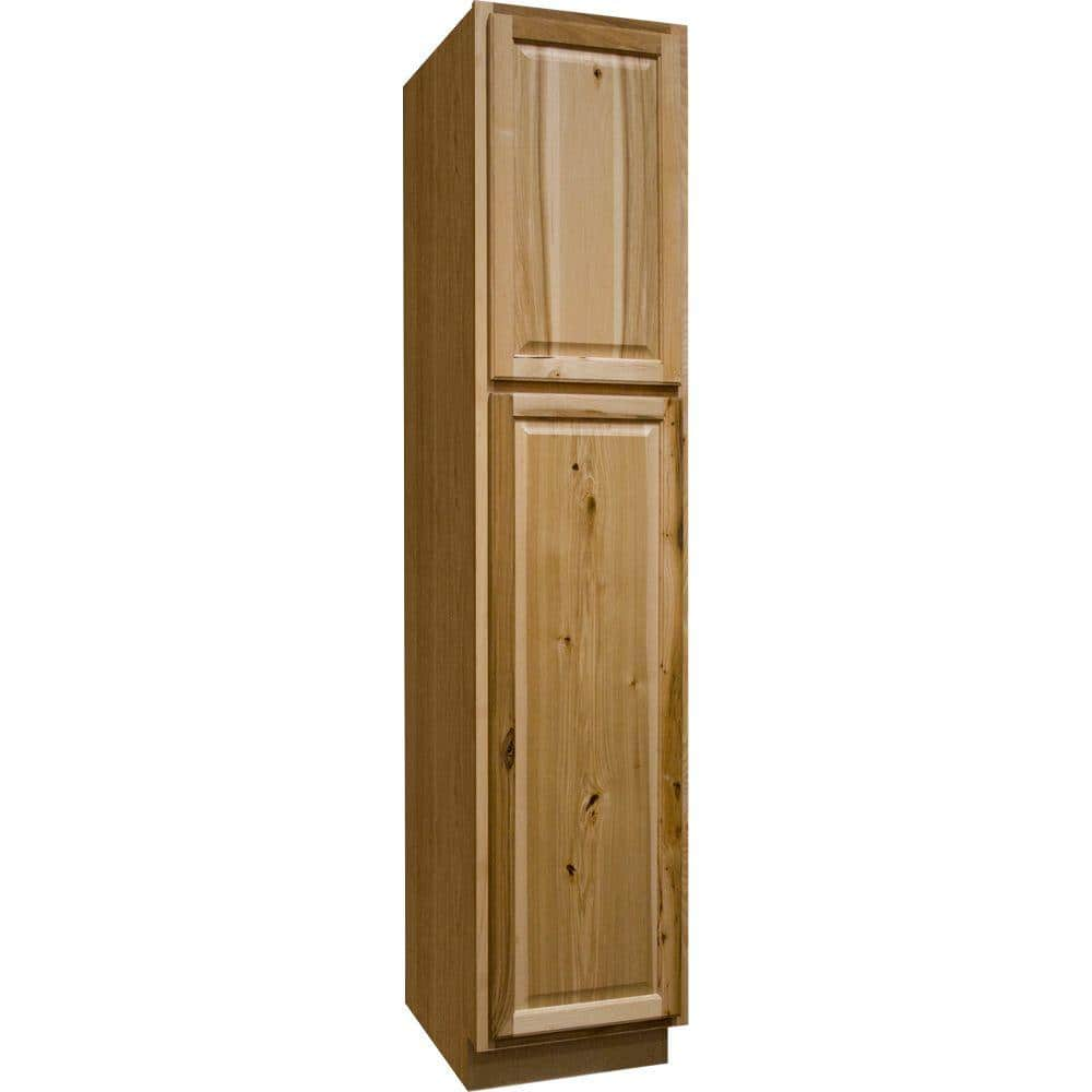 Reviews For Hampton Bay Hampton Assembled 18x84x24 In Pantry Kitchen Cabinet In Natural Hickory Kp1884 Nhk The Home Depot