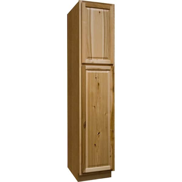 Hampton Bay Hampton 18 in. W x 24 in. D x 84 in. H Assembled Pantry Kitchen Cabinet in Natural Hickory