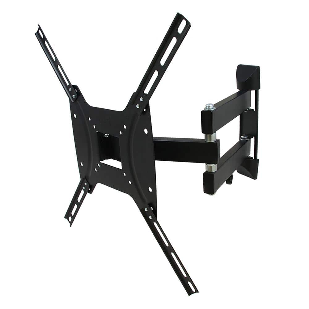 MegaMounts 26 in. to 55 in. Full Motion Single Stud Television Wall Mount in Black -  98593571M