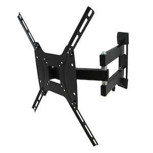 26 in. to 55 in. Full Motion Single Stud Television Wall Mount in Black
