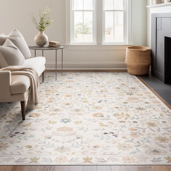 Crestwood Cream 8 ft. x 10 ft. Oriental Indoor Area Rug