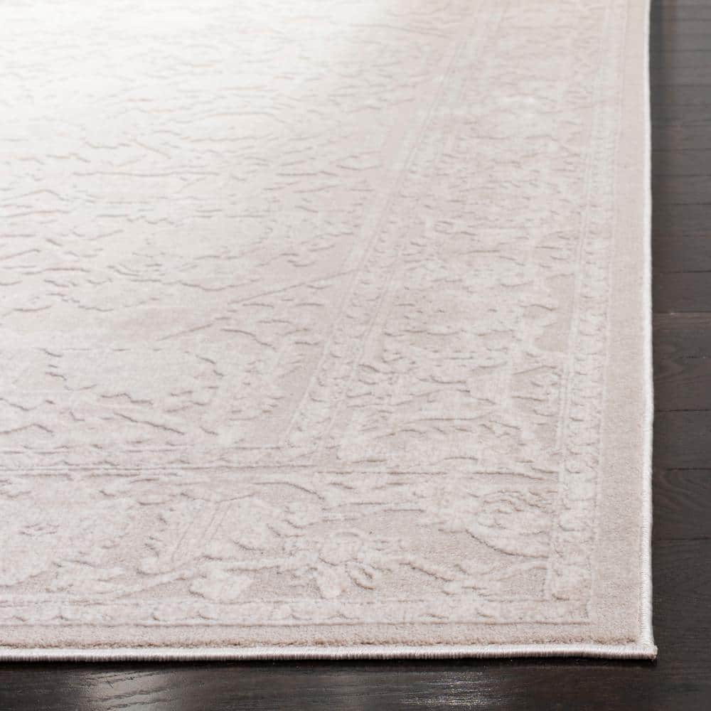Cream/Ivory Floral Synthetic 8' x 10' Area Rug