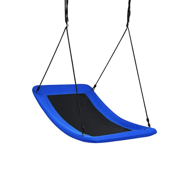 Gymax 700 lbs. Giant 60 in. Skycurve Platform Tree Swing for Kids Muti-person and Adults Blue