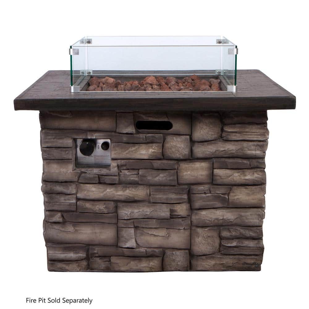 Clear Tempered Glass Firepit Wind Guard with Aluminum Brackets