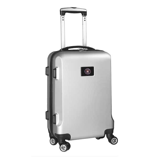 Denco MLB Houston Astros Silver 21 in. Carry-On Hardcase Spinner Suitcase
