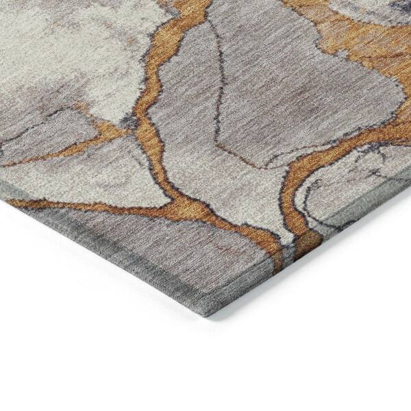 Chantille Machine Washable Indoor/Outdoor Abstract ACN1909 Gold 3 ft. x 5 ft. Accent Rug