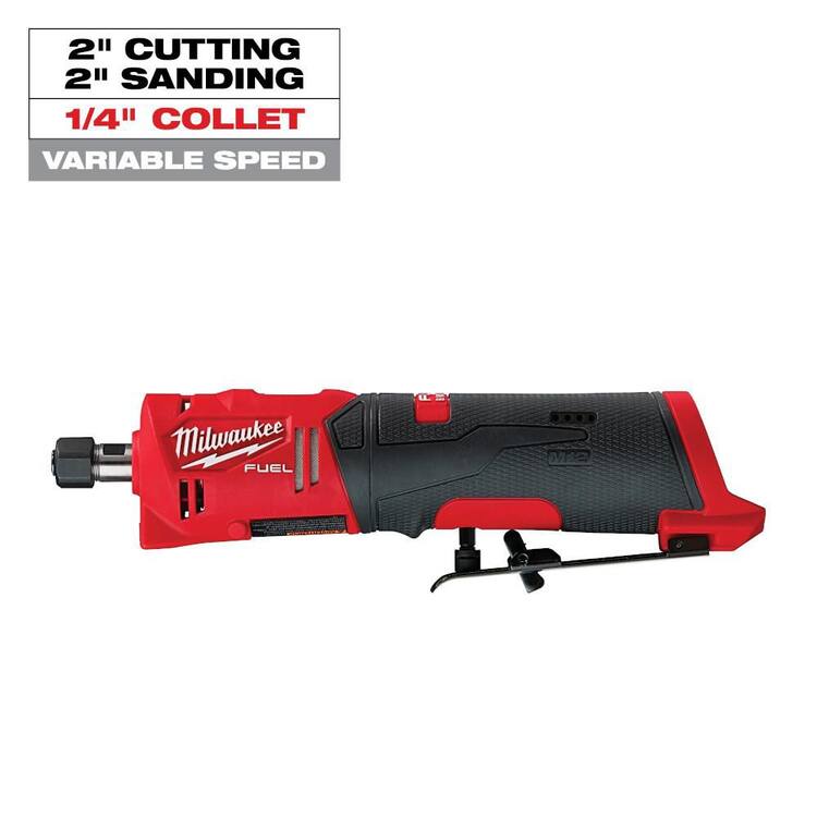 Milwaukee M12 FUEL 12V Lithium-Ion Brushless Cordless 1/4 in. Straight Die Grinder (Tool-Only)