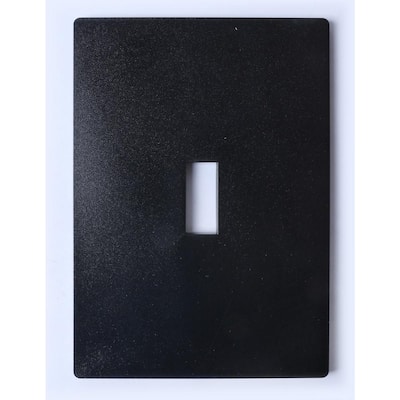 1-Gang Black Toggle Plastic Wall Plate