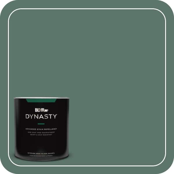BEHR DYNASTY 1 qt. #S420-6 Pine Brook Semi-Gloss Enamel Interior Stain-Blocking Paint and Primer