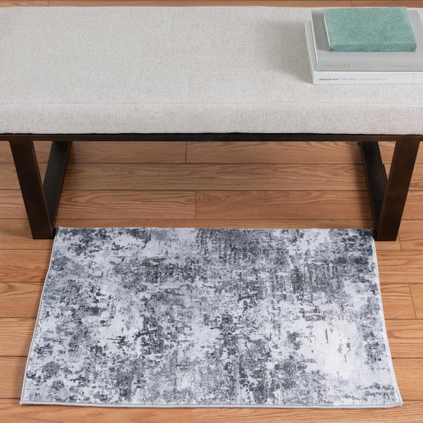 Adare Gray  Doormat 2 ft. x 3 ft. Area Rug